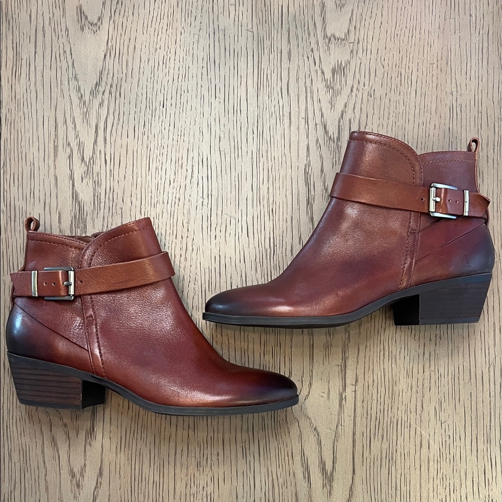 Vince Camuto Brown Leather Ankle Boots